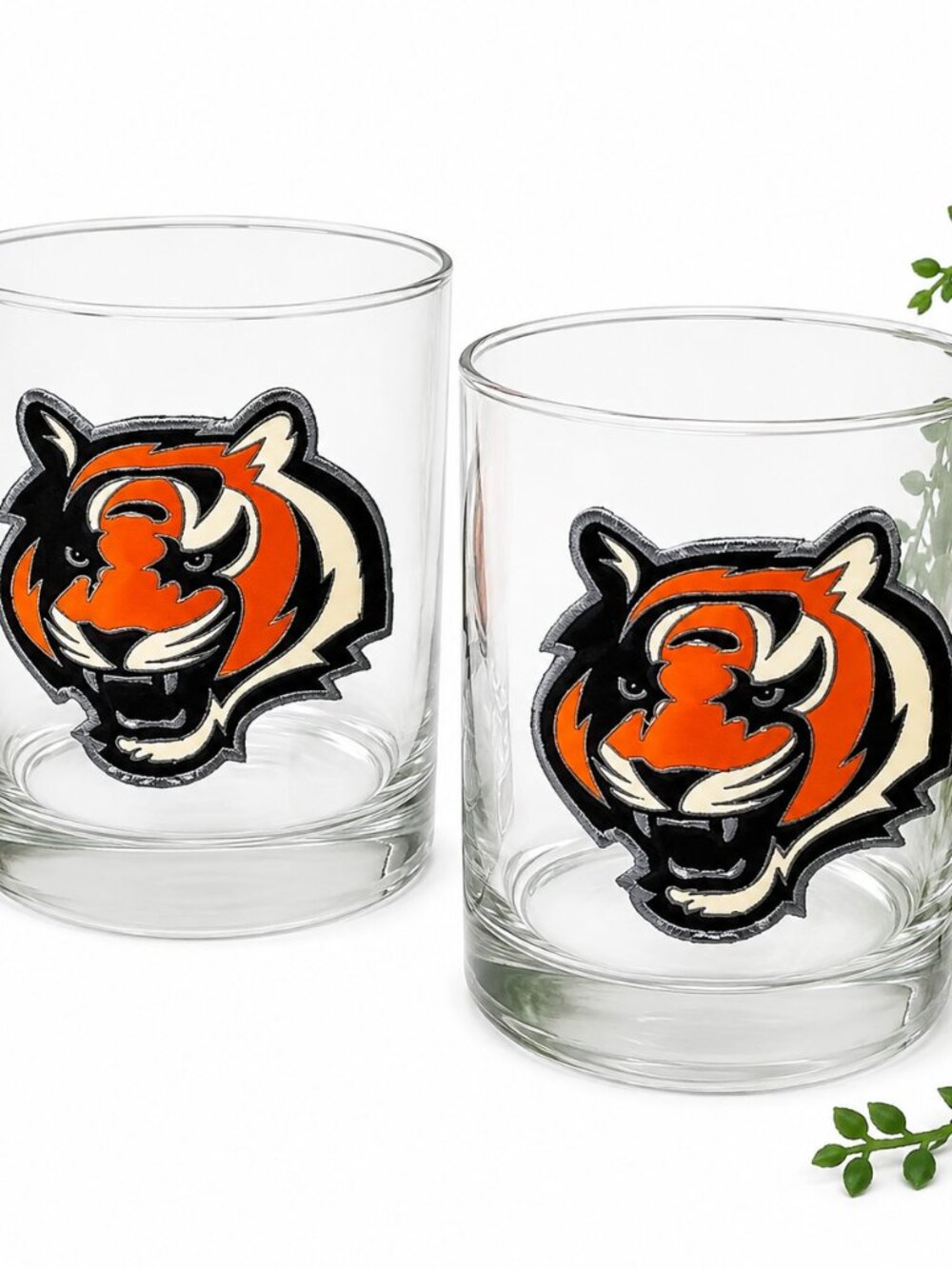 Cincinnati Bengals Logo Drinking Glasses – NFL Set of 2